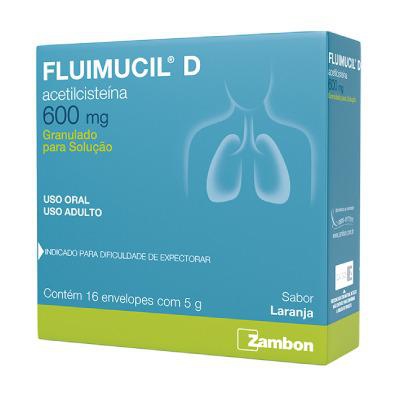 Fluimucil D (Diário) 120mg 16 Envelopes Com 5g 600mg